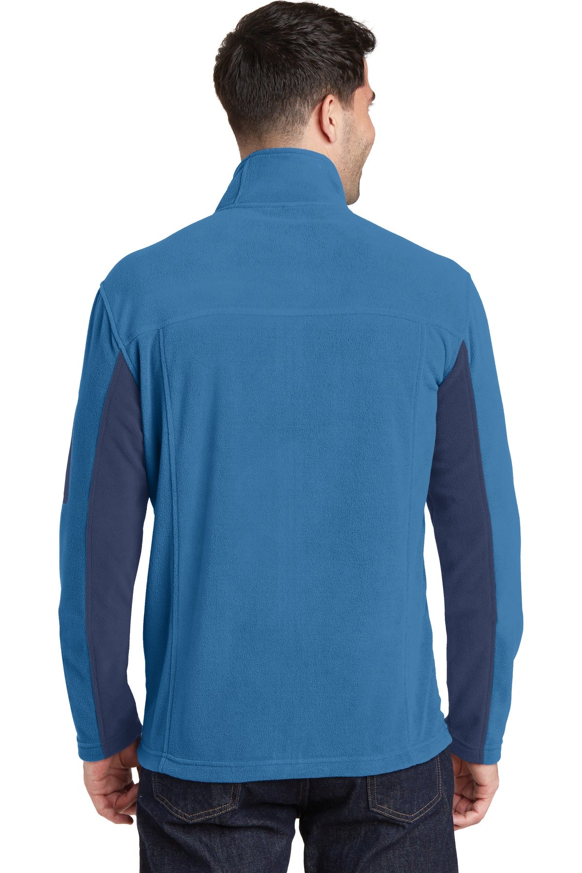 Regal Bl/DB Ny Port Authority Summit Fleece Full-Zip Jacket. F233 plain