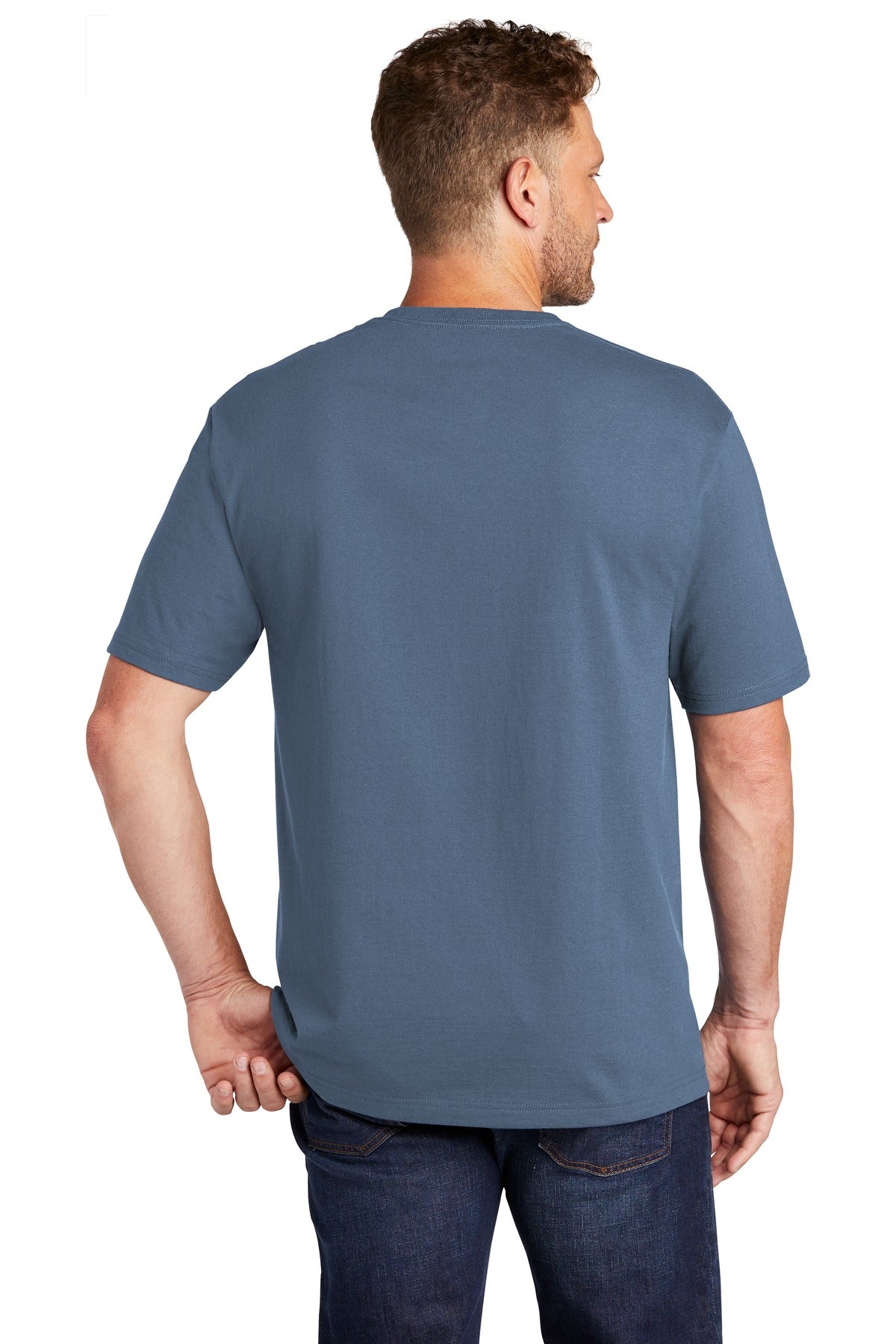 Regatta Blue CornerStone Workwear Pocket Tee CS430 plain