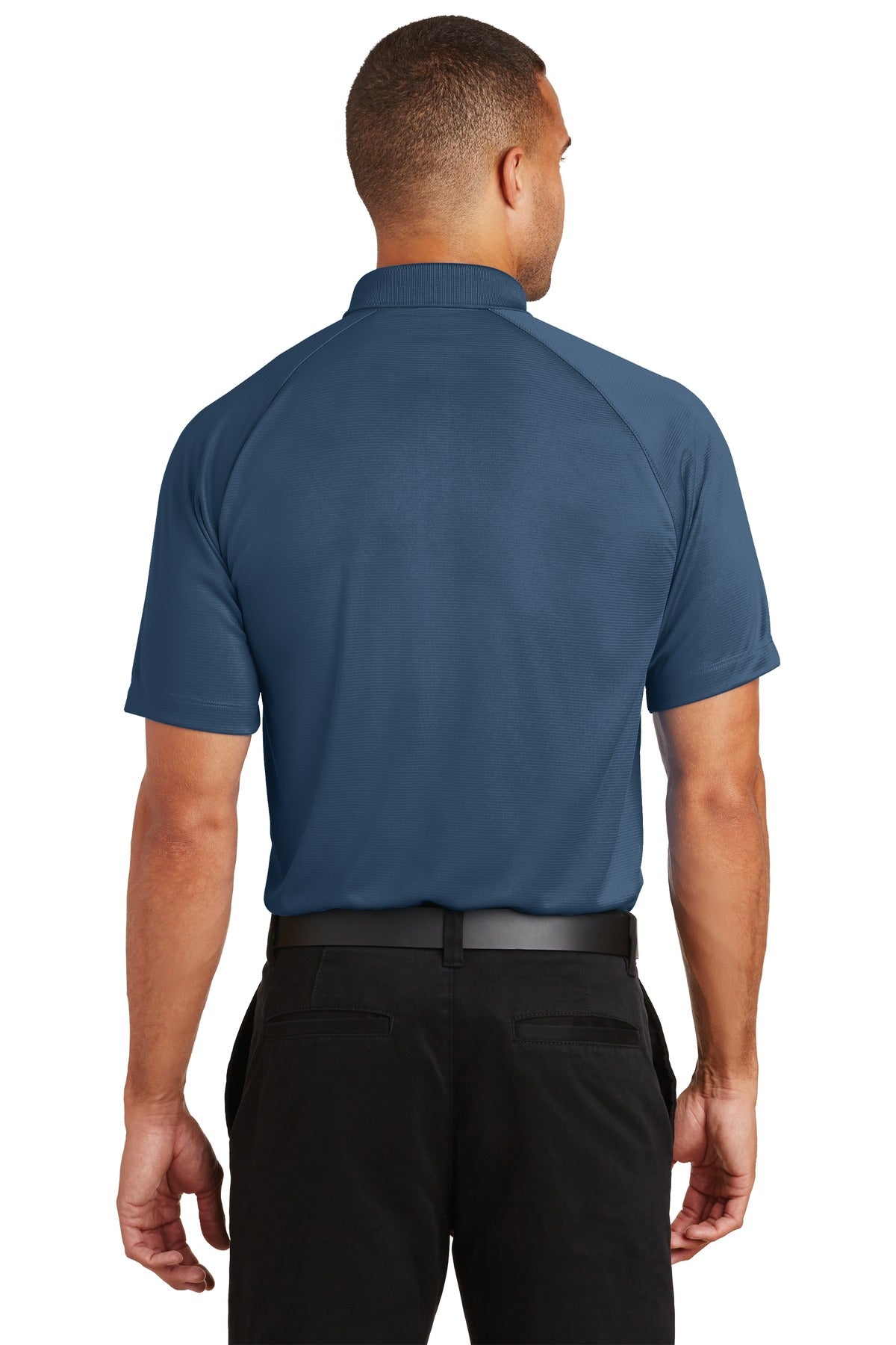 Regatta Blue Port Authority Crossover Raglan Polo. K575 plain