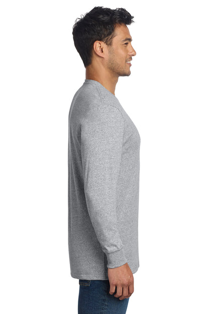 RemdGrayHt Allmade Unisex Long Sleeve Recycled Blend Tee AL6204 plain