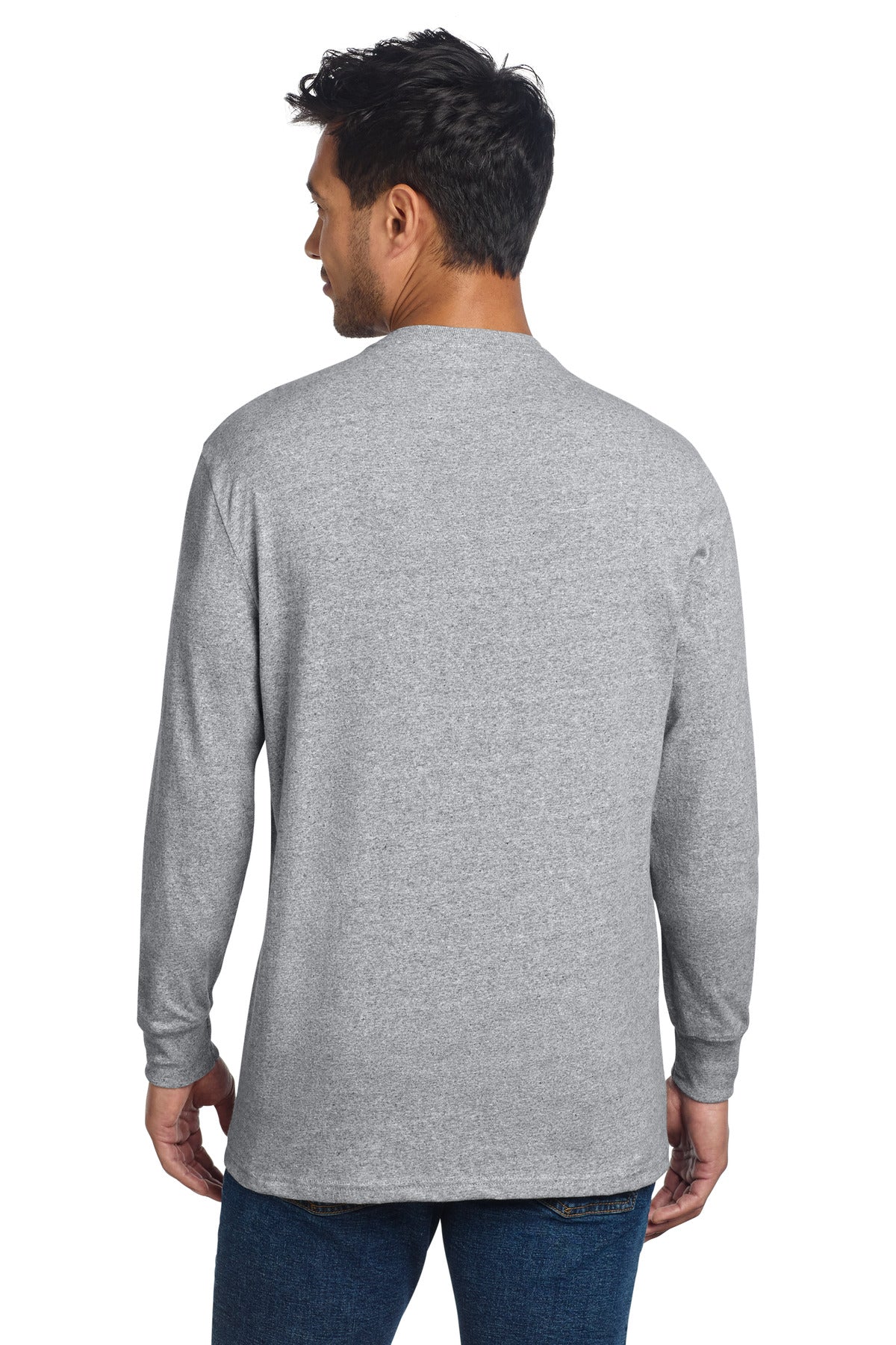 RemdGrayHt Allmade Unisex Long Sleeve Recycled Blend Tee AL6204 plain