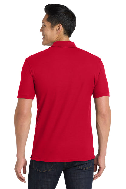 Rich Red Port Authority Core Classic Pique Pocket Polo. K100P plain