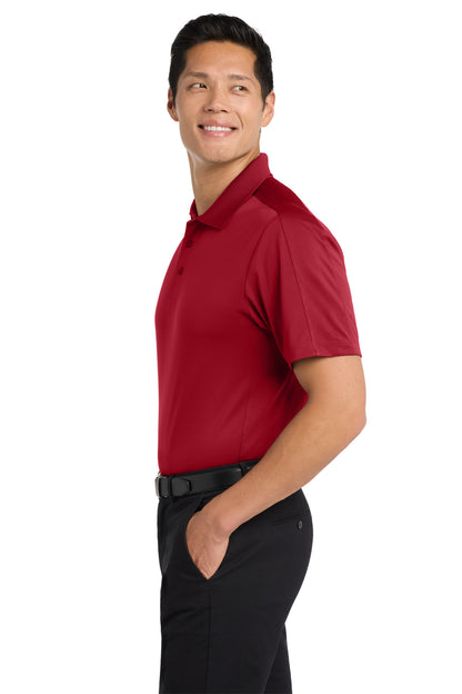Rich Red Port Authority Diamond Jacquard Polo. K569 plain