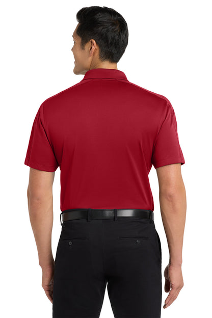Rich Red Port Authority Diamond Jacquard Polo. K569 plain