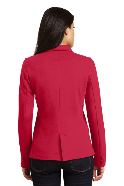 Rich Red Port Authority Women's Knit Blazer. LM2000 plain