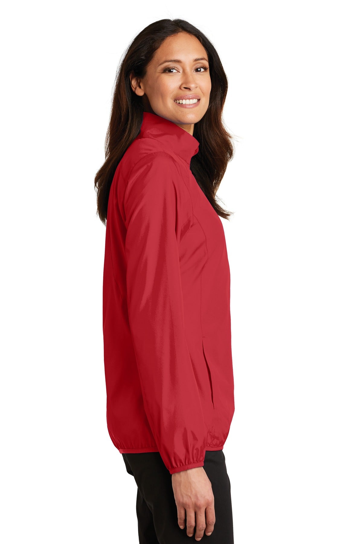 Rich Red Port Authority Women's Zephyr Full-Zip Jacket. L344 plain