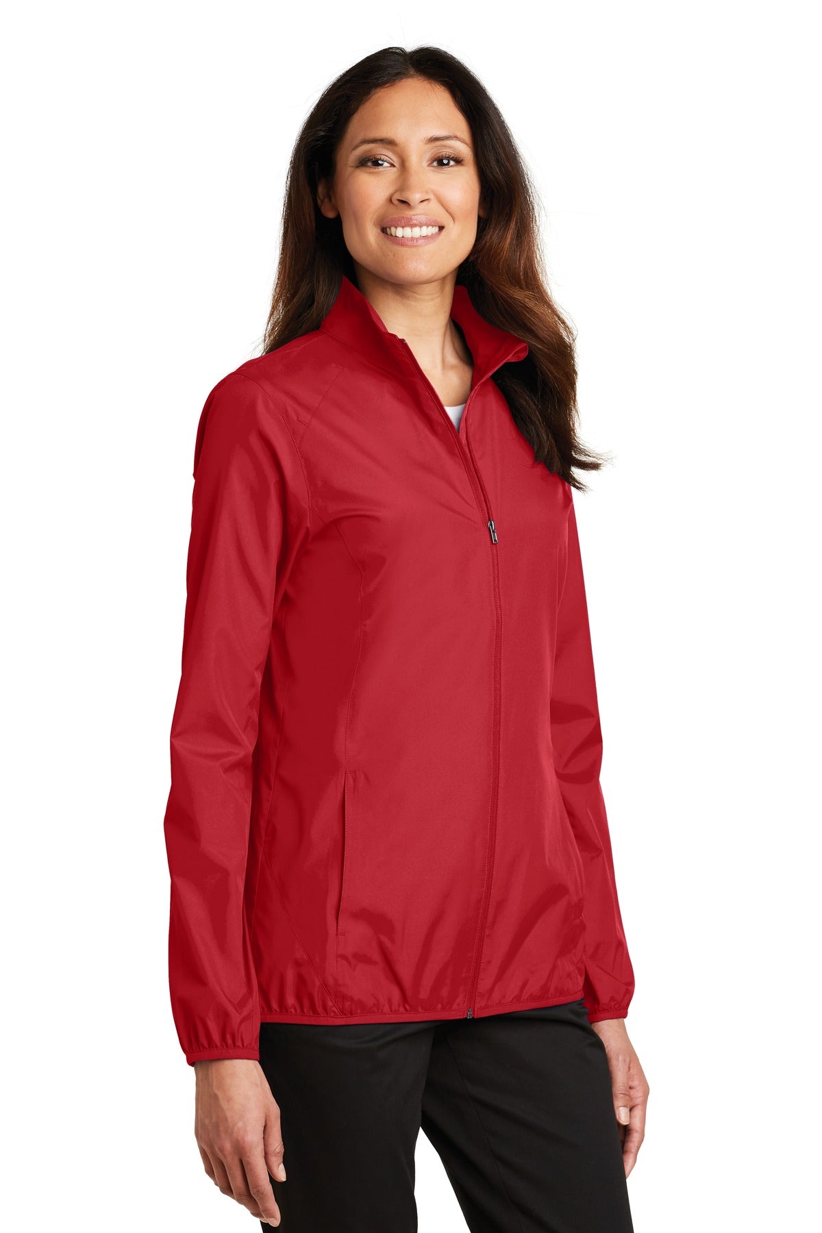 Rich Red Port Authority Women's Zephyr Full-Zip Jacket. L344 plain
