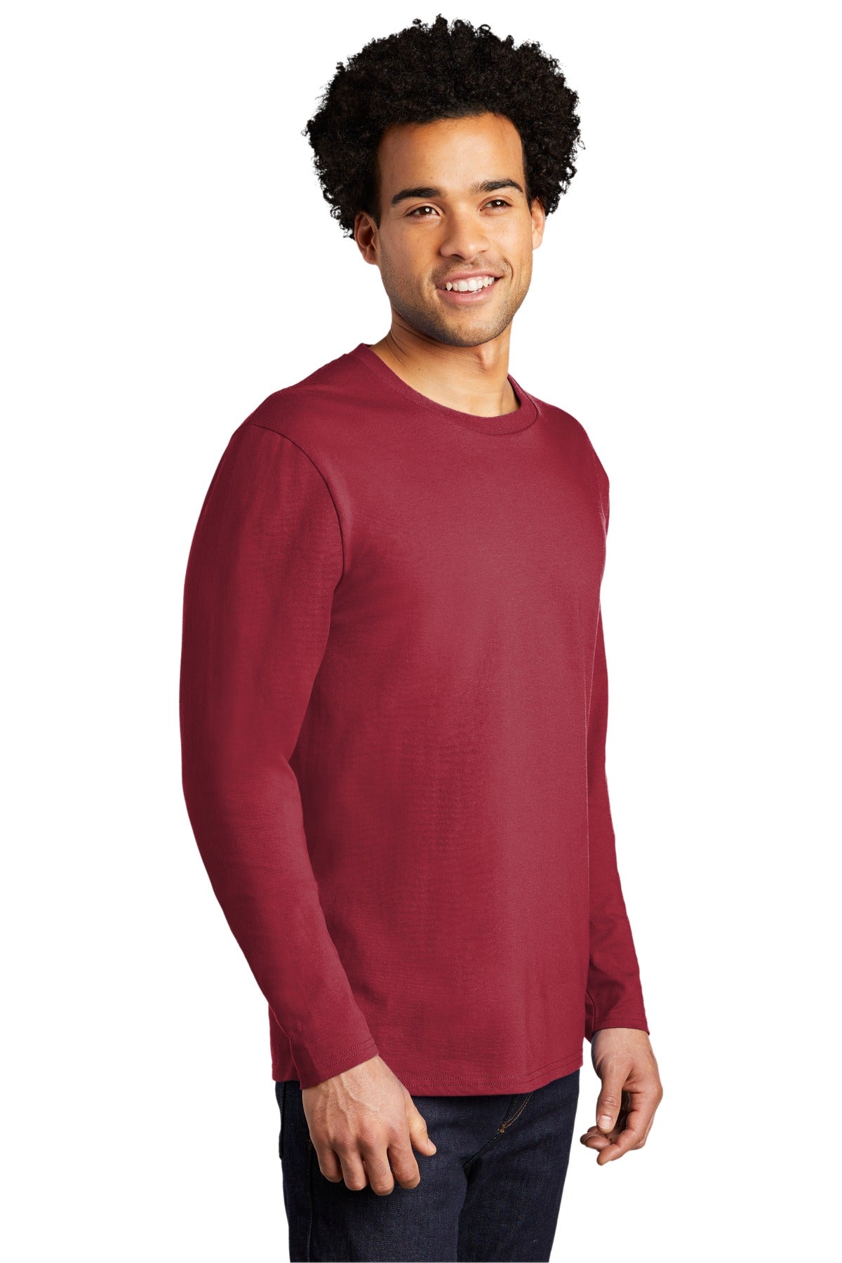Rich Red Port & Co Long Sleeve Bouncer Tee PC600LS plain