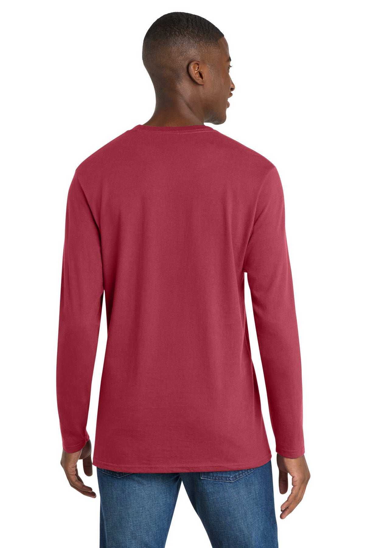Rich Red Port & Co Long Sleeve Bouncer Tee PC600LS plain
