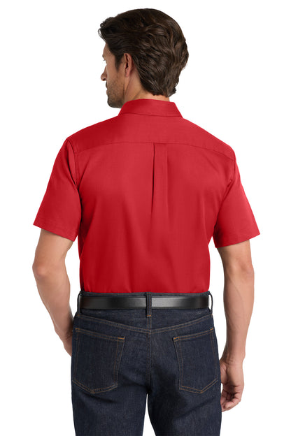 RichRed Port Authority Short Sleeve SuperPro React Twill Shirt. W809 plain