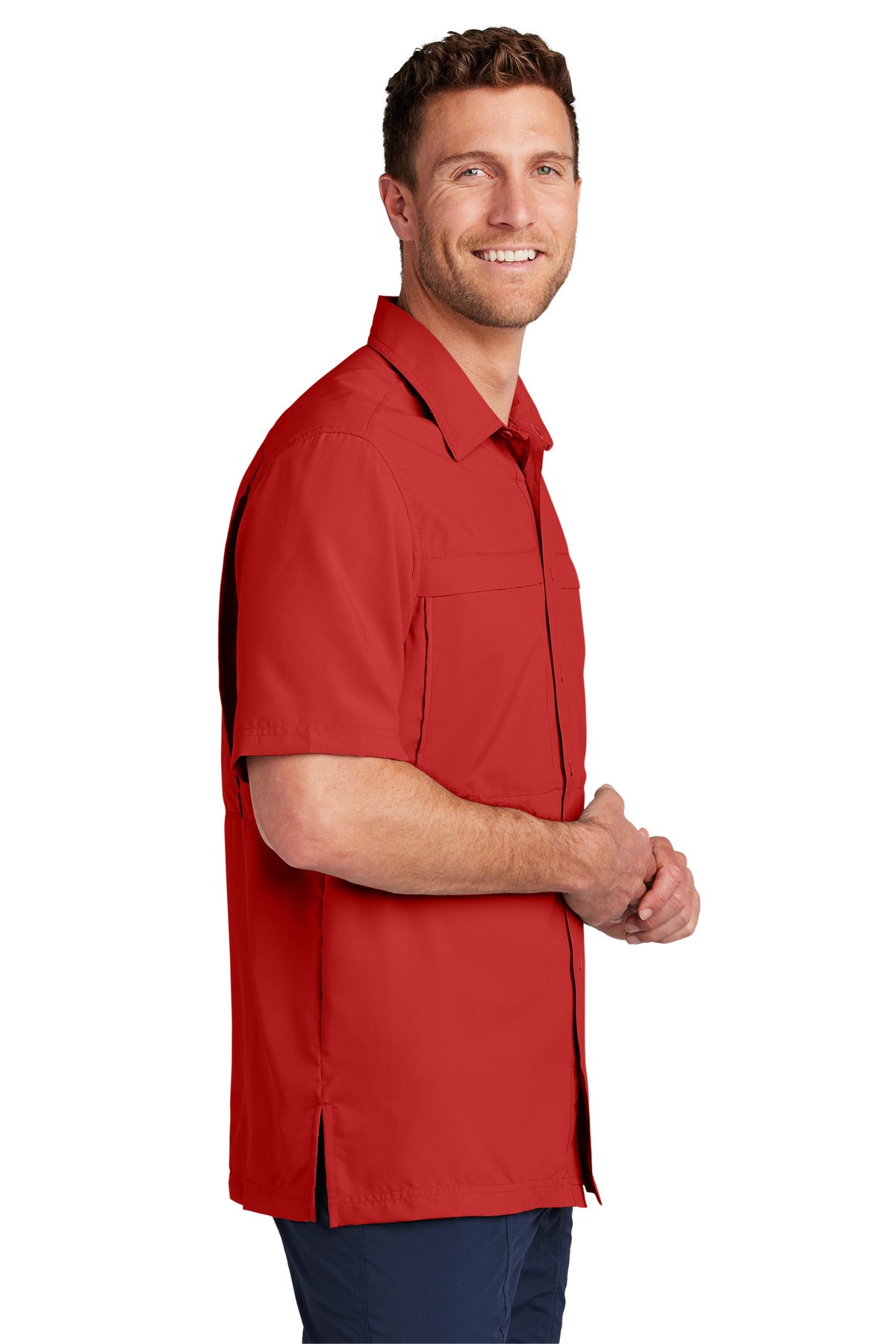 RichRed Port Authority Short Sleeve UV Daybreak Shirt W961 plain