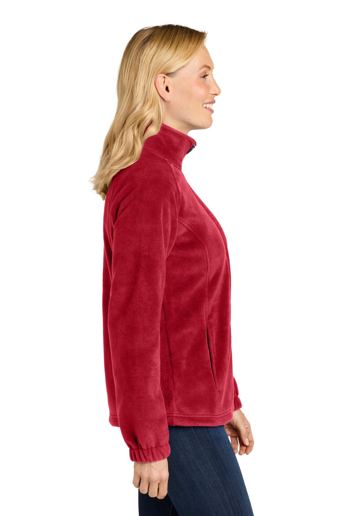 RichRed Port Authority Women's Plush Fleece Full-Zip Jacket L190 plain
