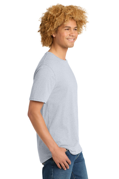 Right View of Ash District Perfect Weight Tee. DT104 plain