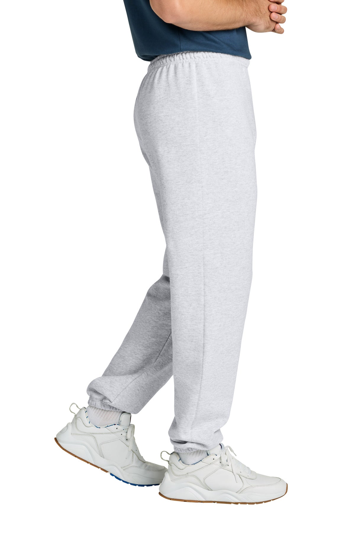 Right View of Ash Gildan Heavy Blend Sweatpant. 18200 plain