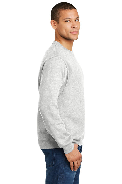 Right View of Ash Jerzees - NuBlend Crewneck Sweatshirt. 562M plain