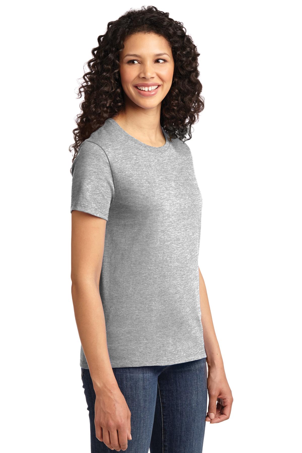 Right View of Ash Port & Co Women's Essential Tee. LPC61 plain