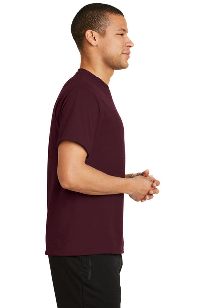 Right View of Athletic Mar Port & Co Performance Blend Tee. PC381 plain