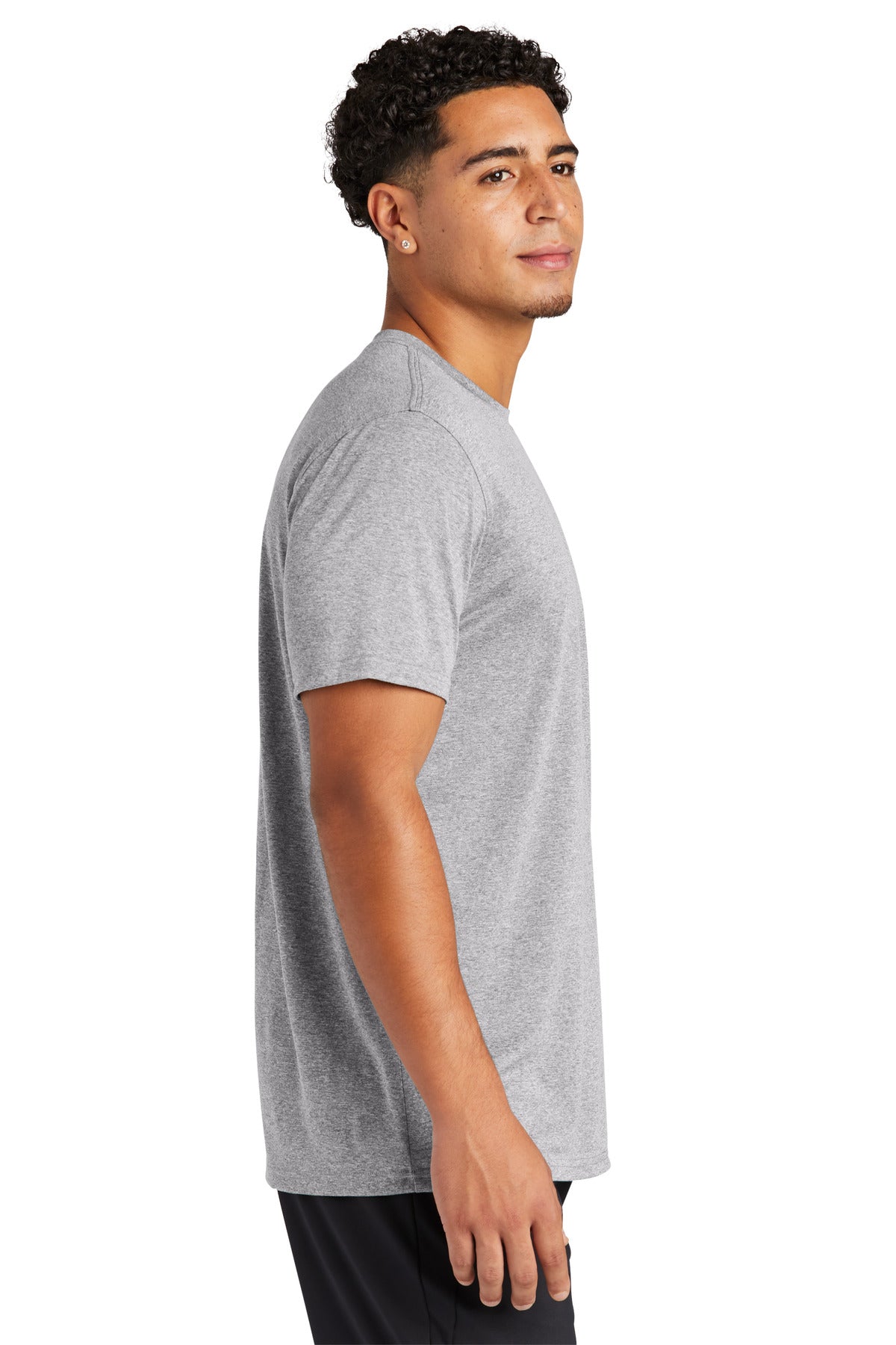 Right View of AthlHthr Sport-Tek Echo Tee ST760 plain