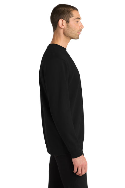 Right View of Black District V.I.T. Fleece Crew DT6104 plain