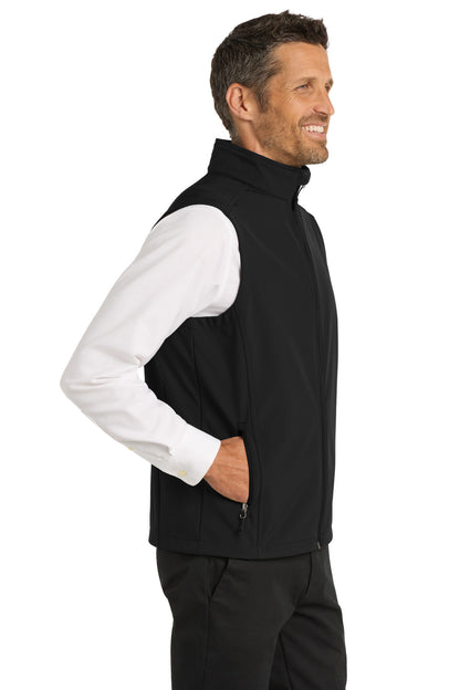 Right View of Black Port Authority Core Soft Shell Vest. J325 plain