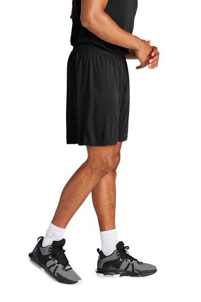 Right View of Black Sport-Tek PosiCharge Competitor 7" Short ST349 plain