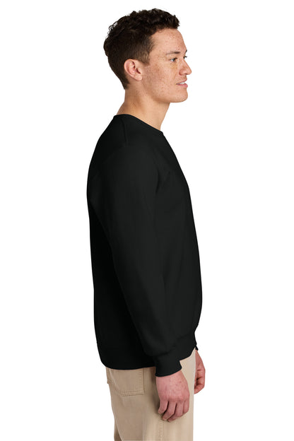 Right View of BlackInk Jerzees Eco Premium Blend Crewneck Sweatshirt 701M plain