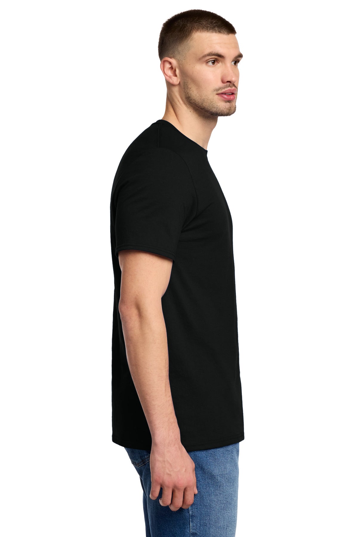Right View of BlackInk Jerzees Premium Blend Ring Spun T-Shirt 560M plain
