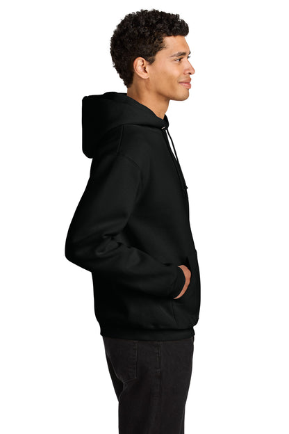 Right View of BlackInk Jerzees Rugged Unisex Hooded Sweatshirt H12M plain