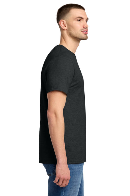 Right View of BlkInkHtr Jerzees Premium Blend Ring Spun T-Shirt 560M plain