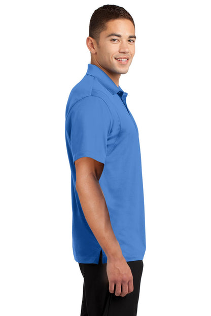 Right View of Blue Lake Sport-Tek Micropique Sport-Wick Polo. ST650 plain