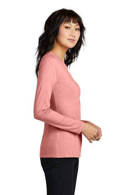 Right View of BlustFrost District Women's Perfect Blend CVC Long Sleeve Tee DT110 plain