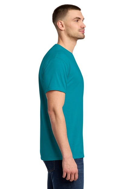 Right View of CaliBlue Jerzees Dri-Power 100% Polyester T-Shirt. 21M plain