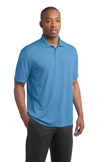 Right View of Carolina Blue Sport-Tek PosiCharge Micro-Mesh Polo. ST680 plain