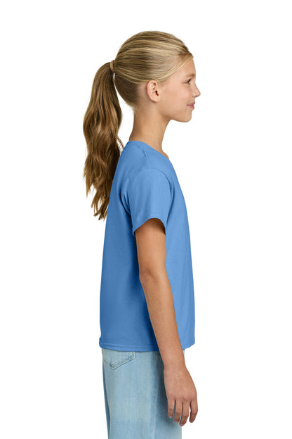 Right View of CarolinaBl Gildan Youth Light Cotton Tee 3000B plain