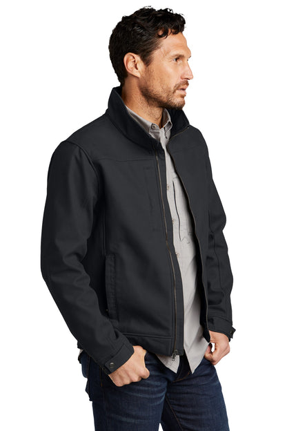 Right View of Charcoal CornerStone Duck Bonded Soft Shell Jacket CSJ60 plain