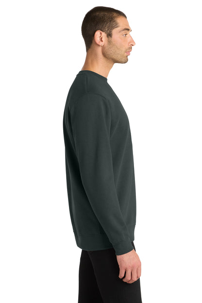 Right View of Charcoal District V.I.T. Fleece Crew DT6104 plain