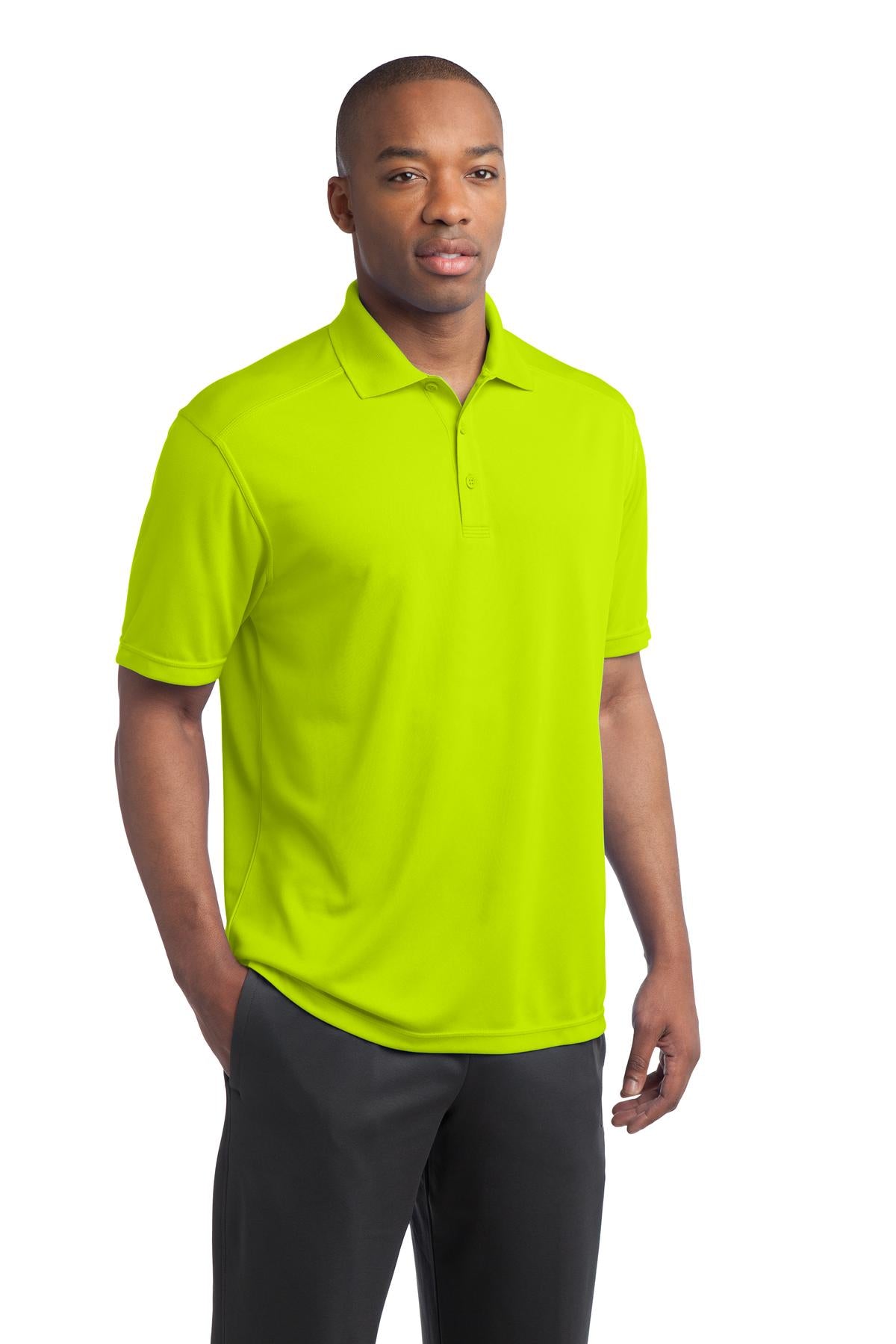 Right View of Citron Sport-Tek PosiCharge Micro-Mesh Polo. ST680 plain