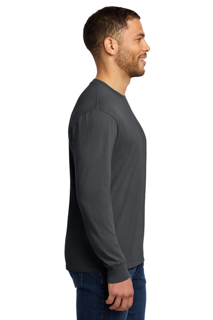 Right View of Coal Port & Co Beach Wash Garment-Dyed Long Sleeve Tee PC099LS plain