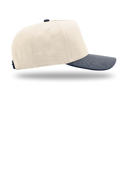 Right View of Crm/Crm/Nv Richardson Full Fabric 5-Panel Champ 323FPC plain