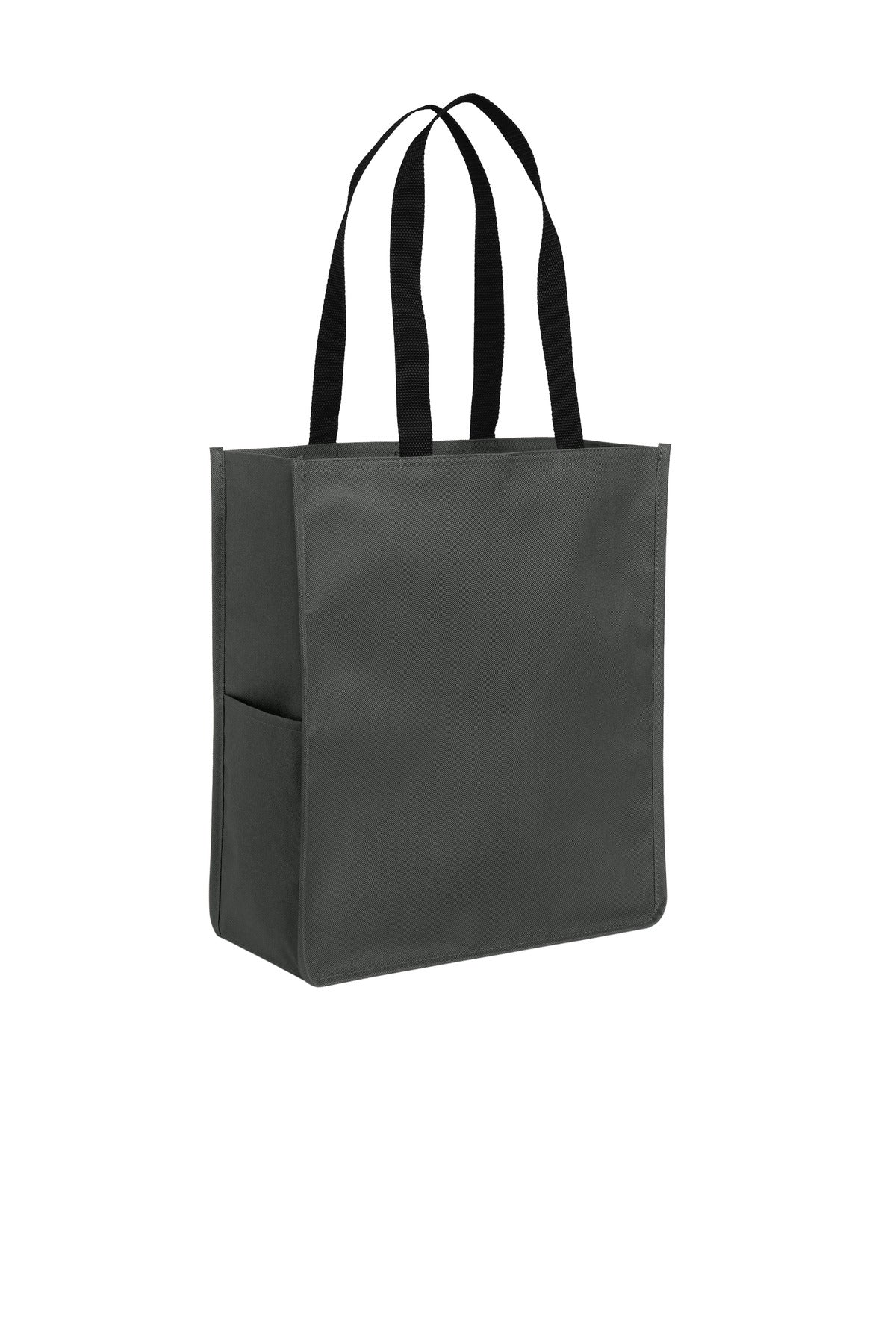 Right View of DkCharcoal Port Authority Upright Essential Tote BG431 plain