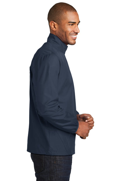 Right View of Dress Blue Nvy Port Authority Zephyr 1/2-Zip Pullover. J343 plain