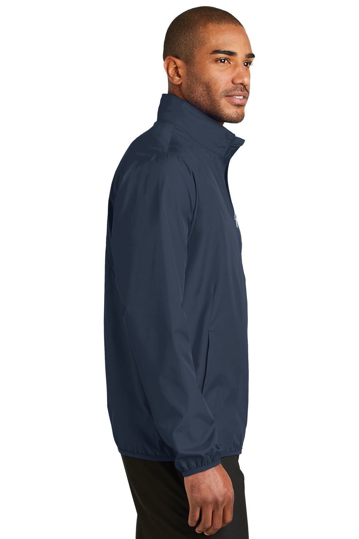 Right View of Dress Blue Nvy Port Authority Zephyr Full-Zip Jacket. J344 plain