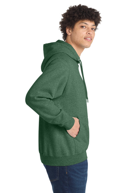 Right View of ForestGnHt Port & Co Core Fleece Pullover Hooded Sweatshirt. PC78H plain