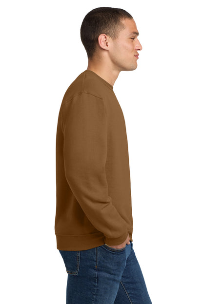 Right View of GldnPecan Jerzees - NuBlend Crewneck Sweatshirt. 562M plain