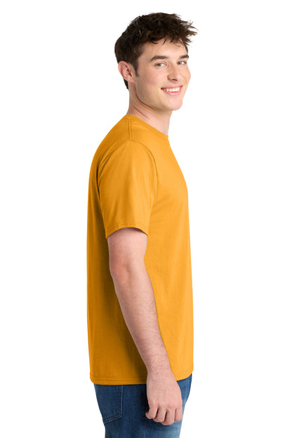 Right View of Gold Port & Co Performance Blend Tee. PC381 plain