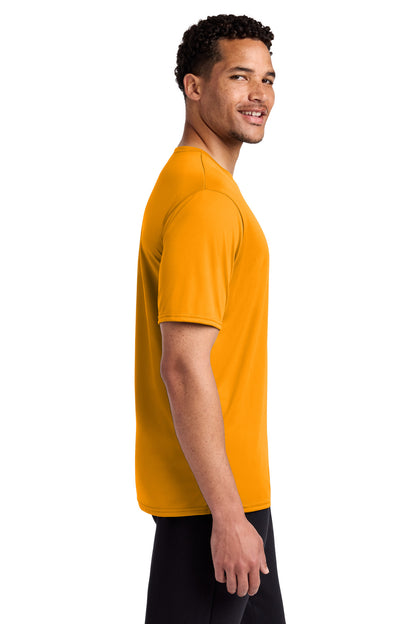 Right View of Gold Port & Co Performance Tee. PC380 plain
