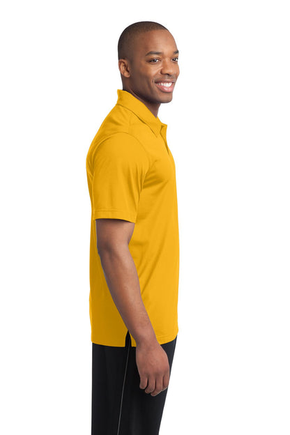 Right View of Gold Sport-Tek PosiCharge Active Textured Polo. ST690 plain