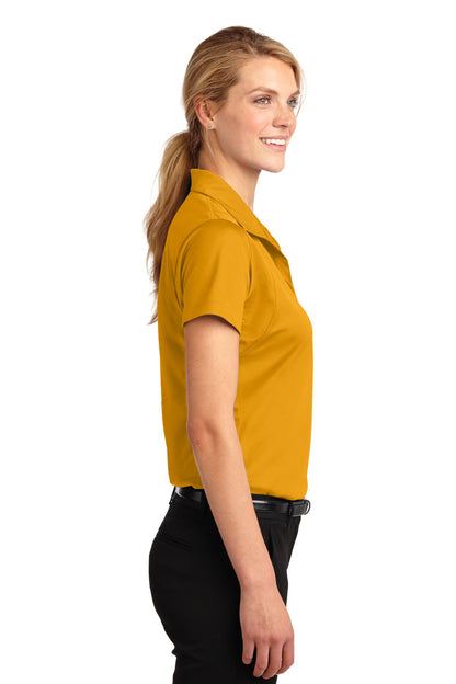 Right View of Gold Sport-Tek Women's Micropique Sport-Wick Polo. LST650 plain