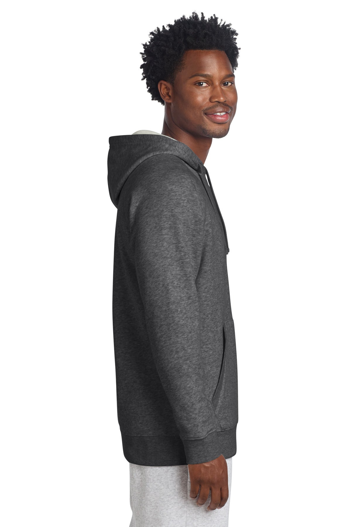 Right View of GphHeather Sport-Tek Drive Fleece Pullover Hoodie STF200 plain