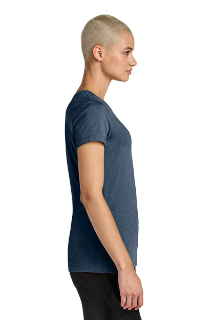 Right View of HtdNavy District Women's Perfect Weight CVC Tee DT188 plain